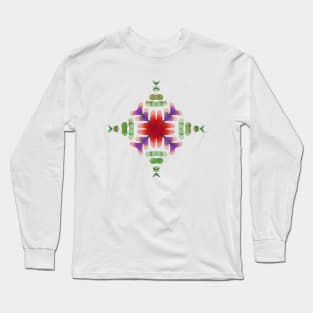 Phulkari Design - Indian Folk Art Motif GC-127-04 Long Sleeve T-Shirt